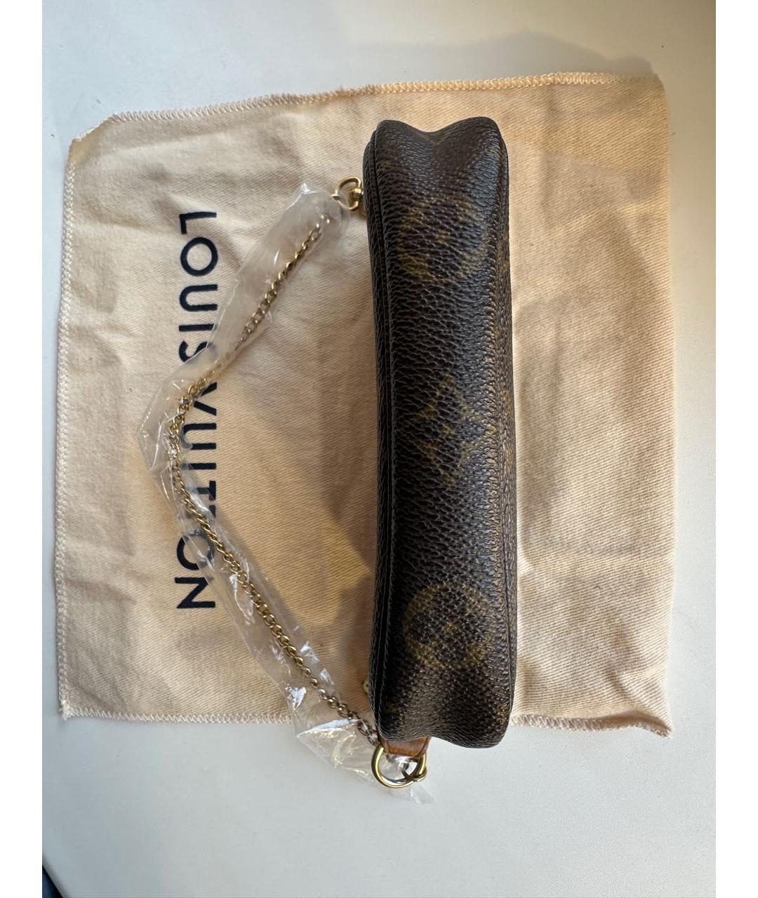 LOUIS VUITTON Коричневая сумка с короткими ручками из искусственной кожи, фото 4