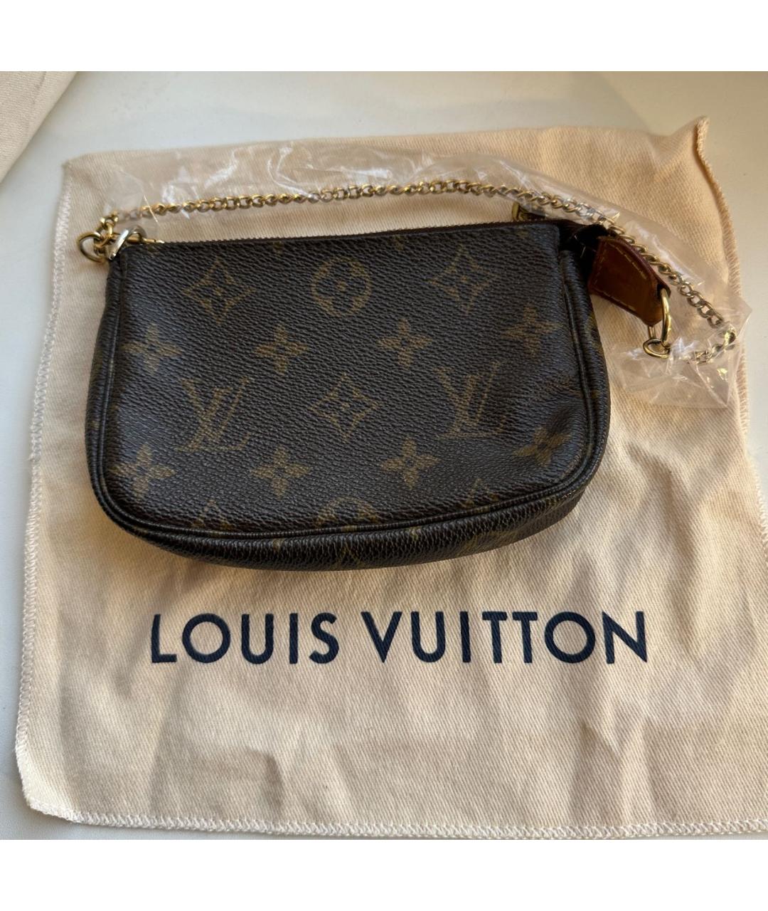 LOUIS VUITTON Коричневая сумка с короткими ручками из искусственной кожи, фото 3