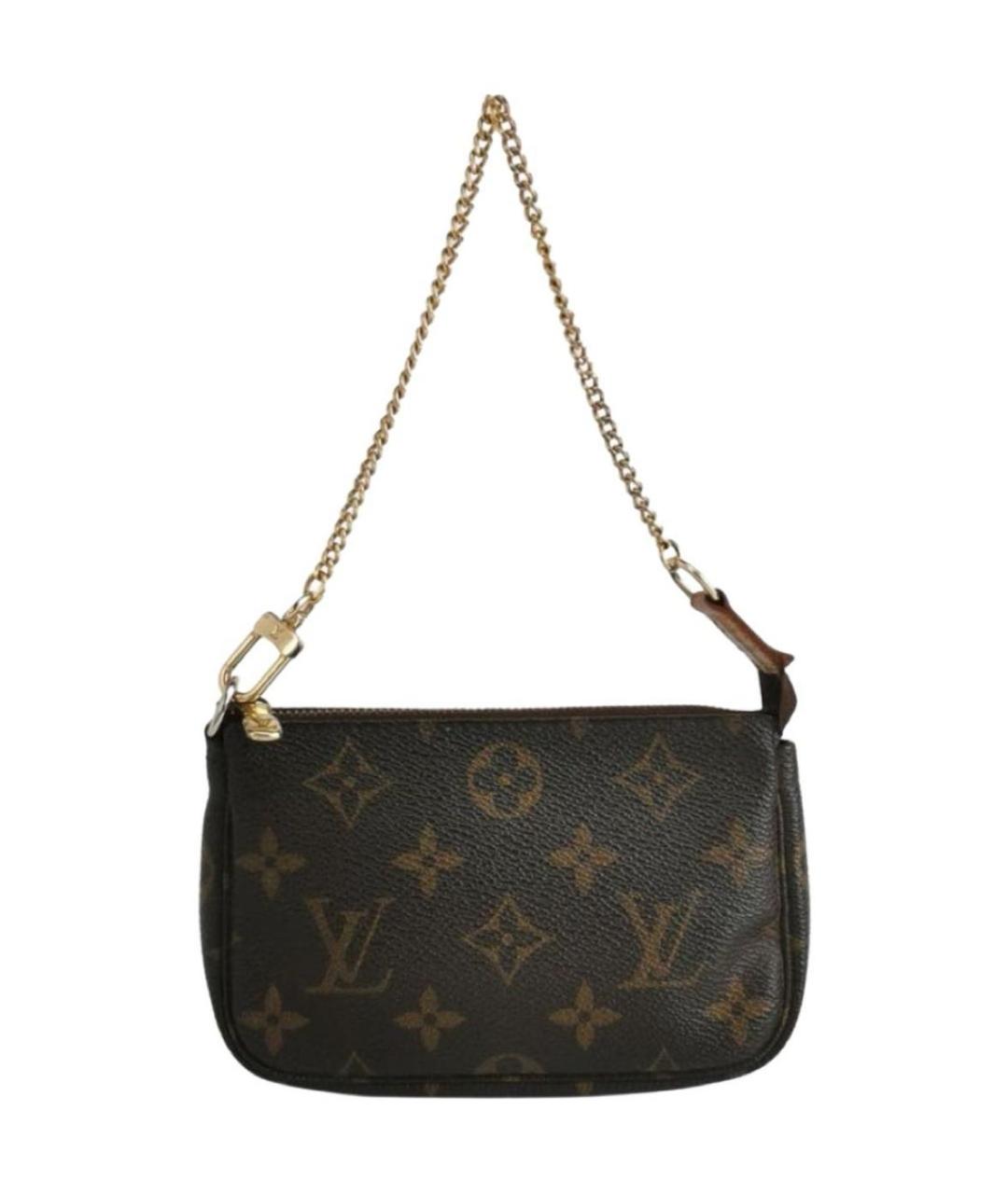 LOUIS VUITTON Коричневая сумка с короткими ручками из искусственной кожи, фото 1