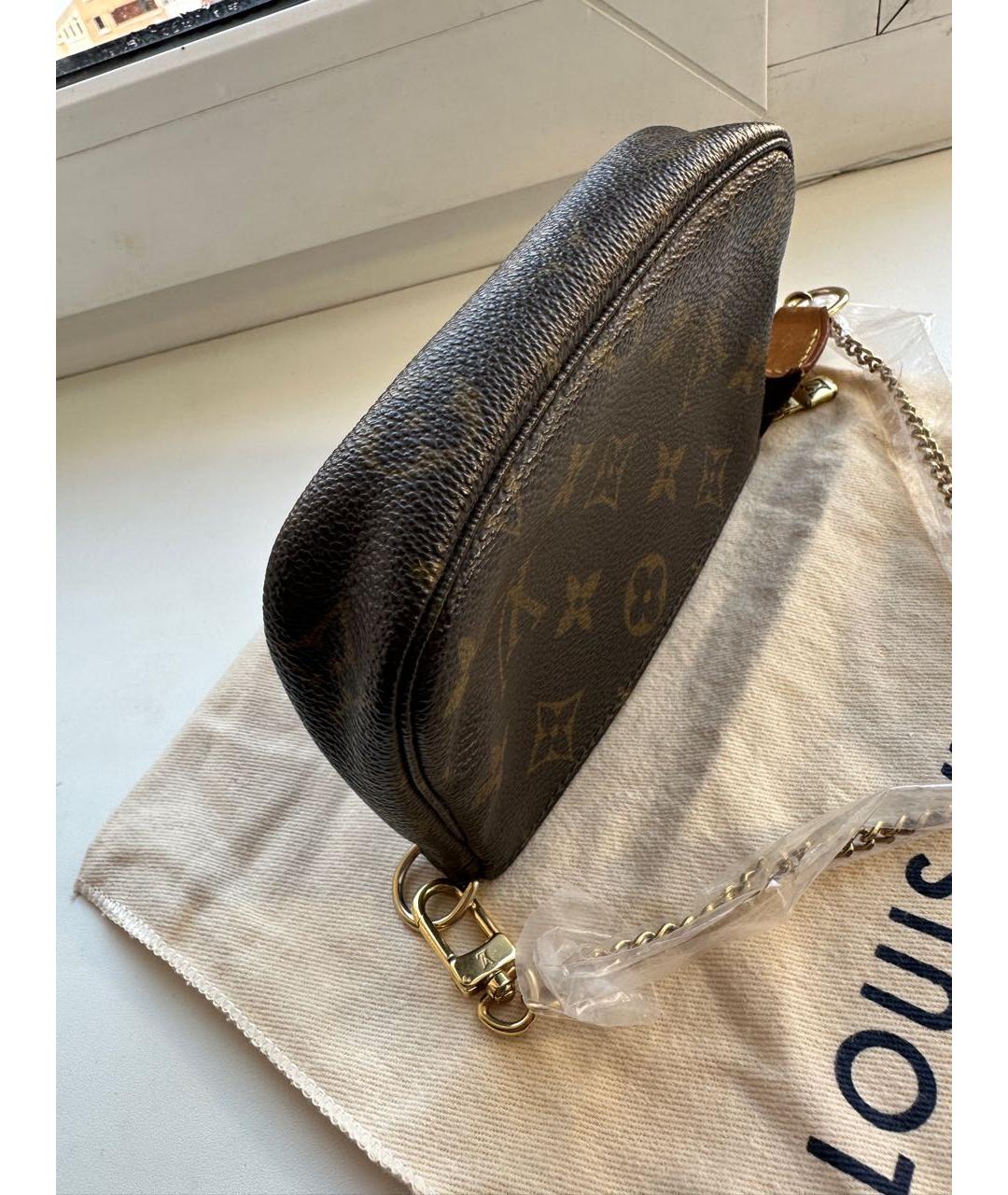 LOUIS VUITTON Коричневая сумка с короткими ручками из искусственной кожи, фото 8