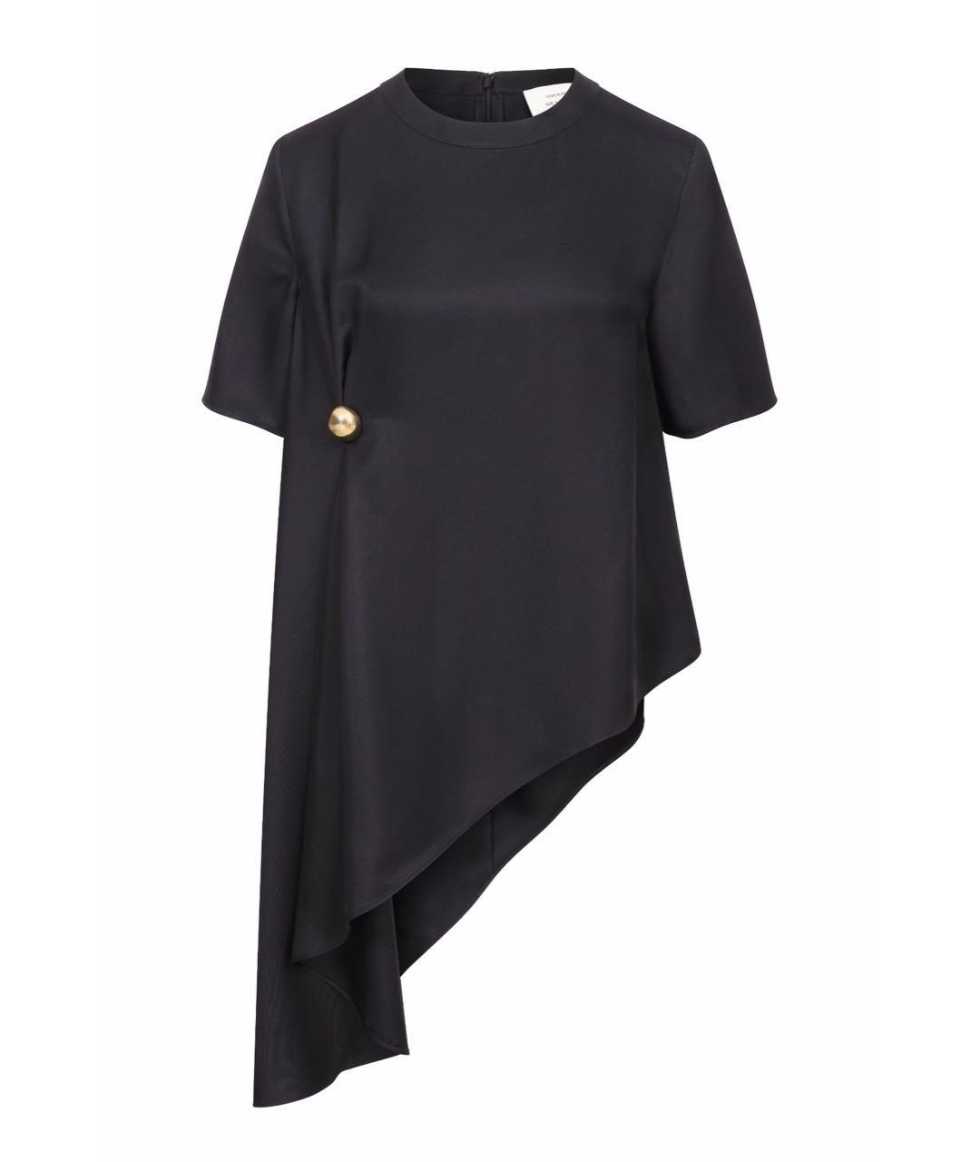 LOULOU DE SAISON Черная шелковая блузы, фото 6