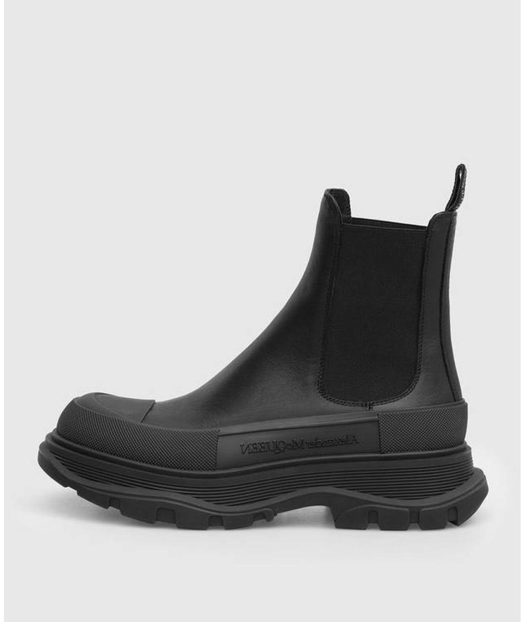 ALEXANDER MCQUEEN Черные кожаные ботинки, фото 6