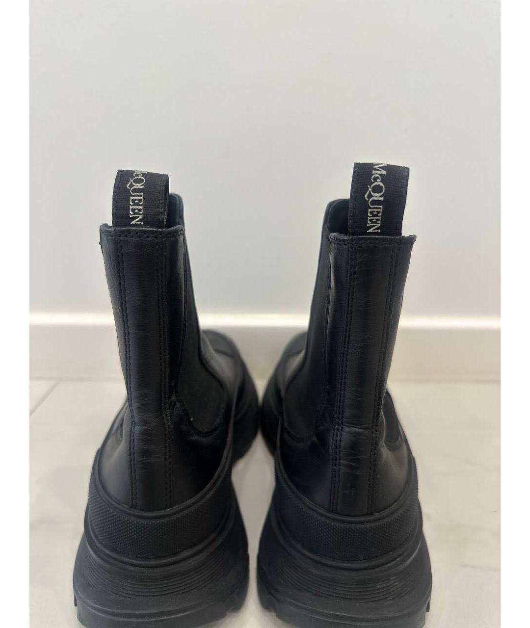 ALEXANDER MCQUEEN Черные кожаные ботинки, фото 3