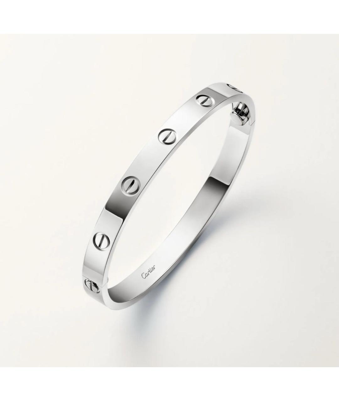 CARTIER Серебрянный браслет из белого золота, фото 2