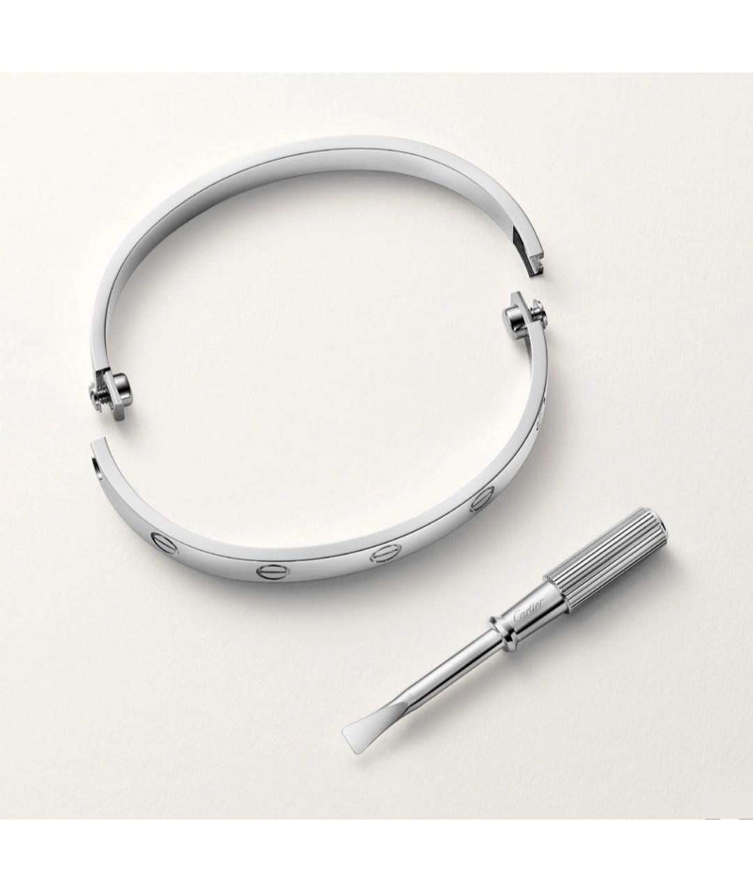 CARTIER Серебрянный браслет из белого золота, фото 6