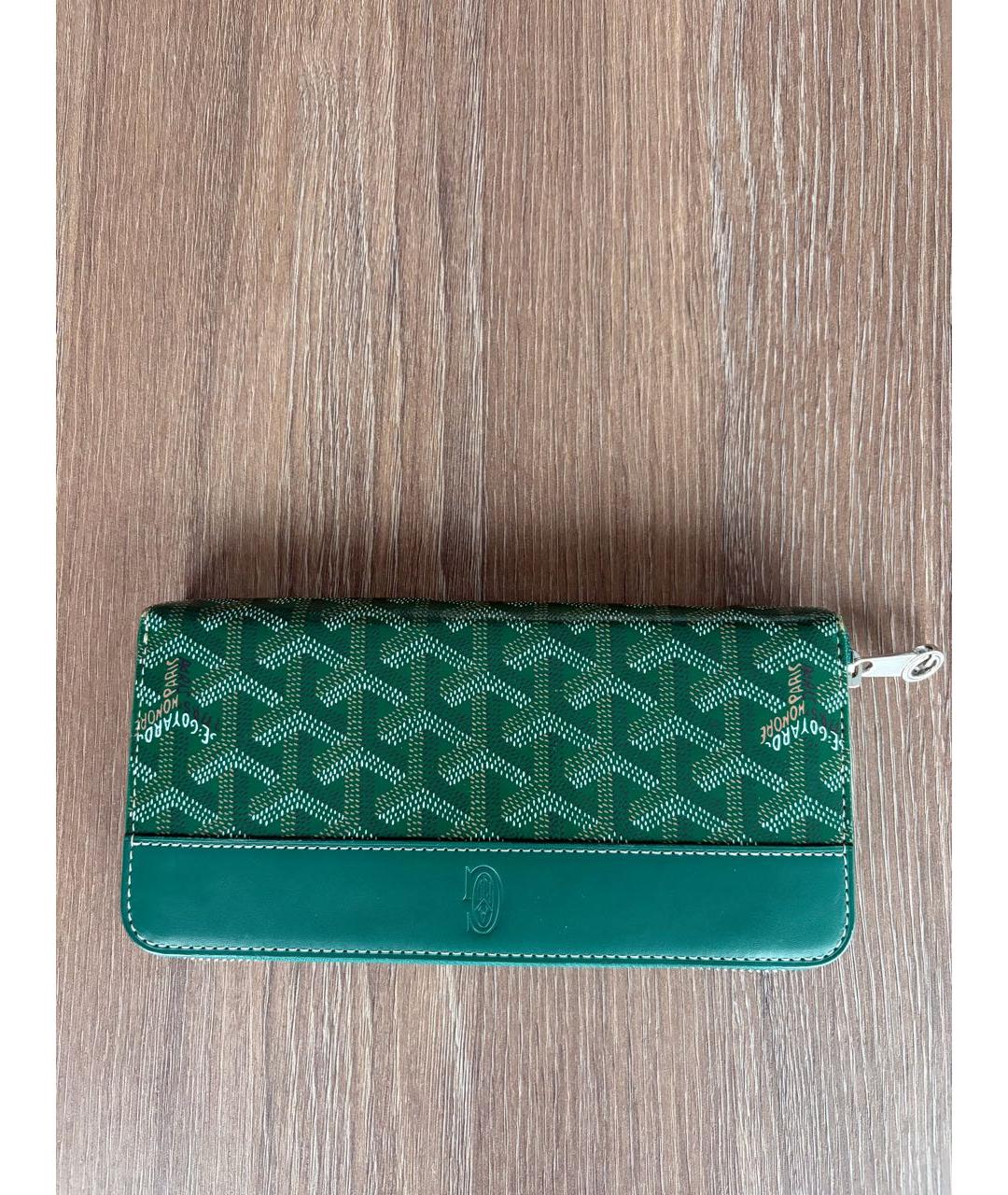 GOYARD Зеленый кошелек, фото 4