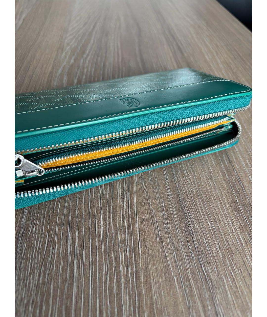 GOYARD Зеленый кошелек, фото 3