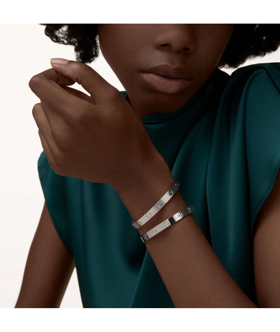 CARTIER Серебрянный браслет из белого золота, фото 3