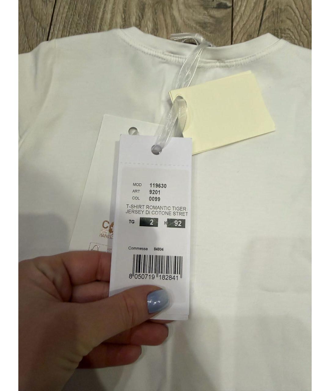 MONNALISA Белый хлопковый футболка / топ, фото 3