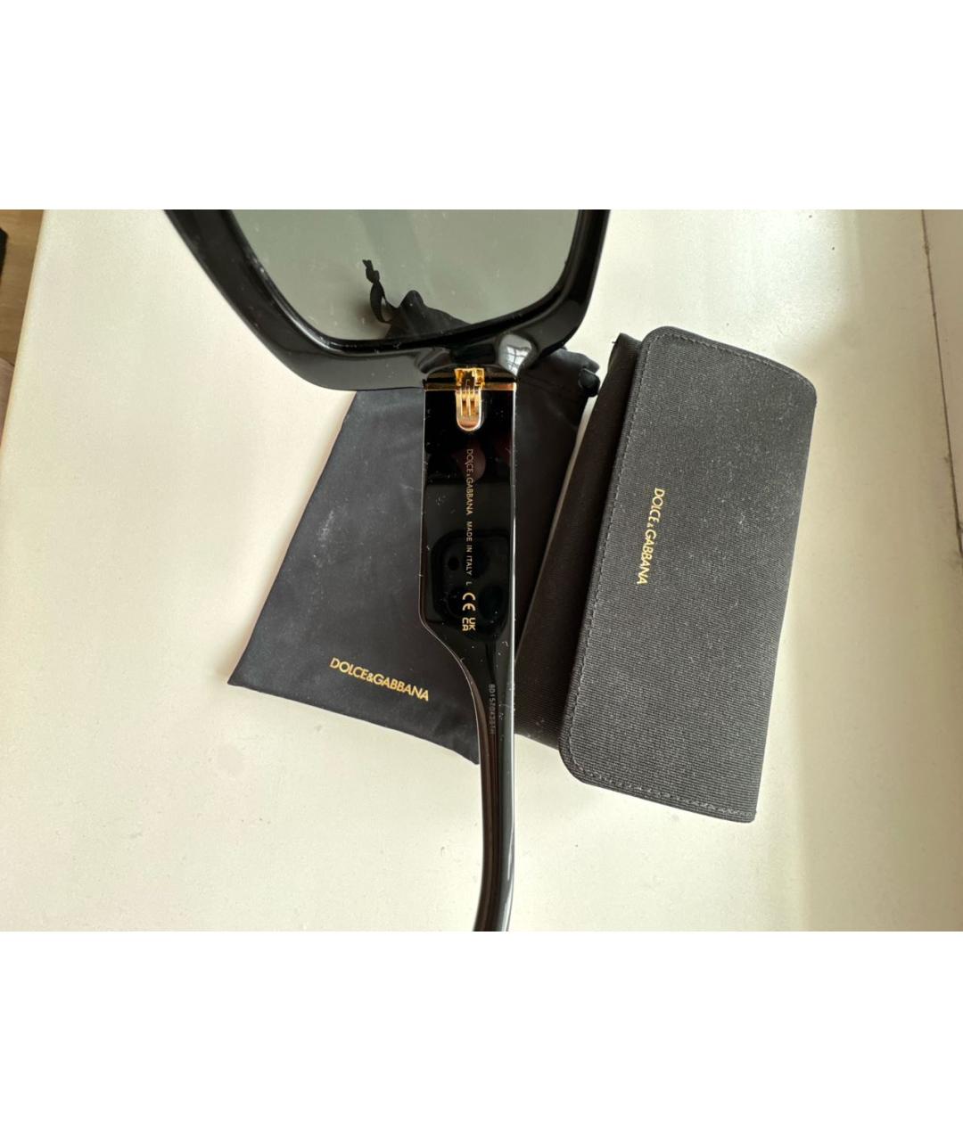 DOLCE&GABBANA Черные пластиковые солнцезащитные очки, фото 5