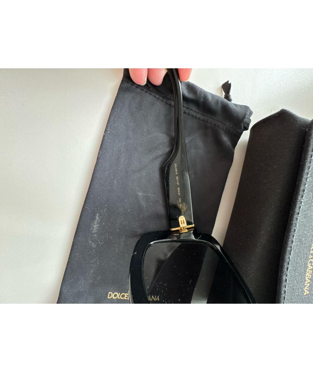 DOLCE&GABBANA Черные пластиковые солнцезащитные очки, фото 6