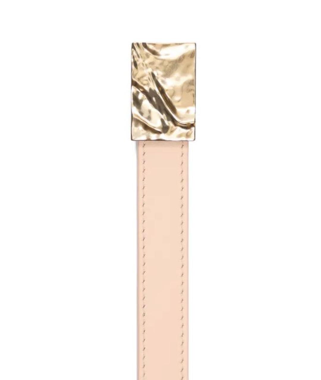 LOULOU DE SAISON Бежевый кожаный ремень, фото 3