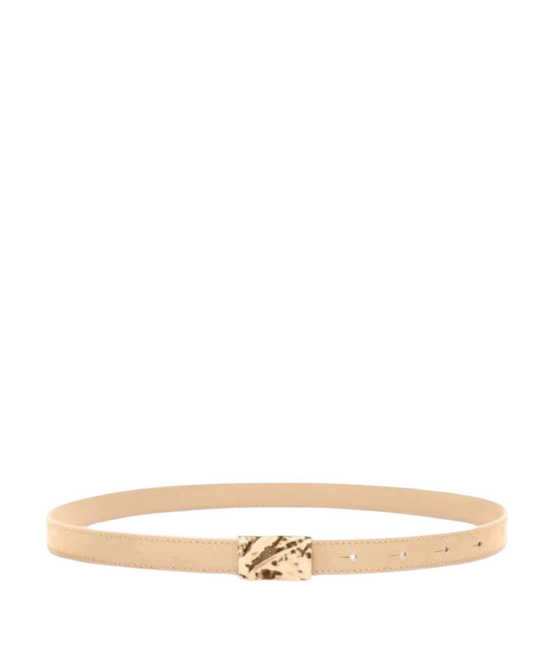 LOULOU DE SAISON Бежевый кожаный ремень, фото 1