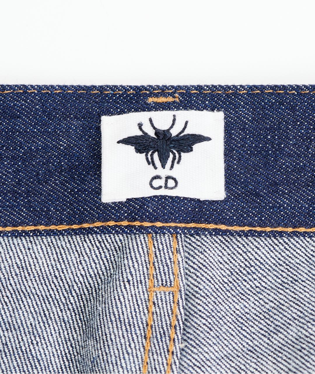 CHRISTIAN DIOR Синие хлопковые прямые джинсы, фото 5