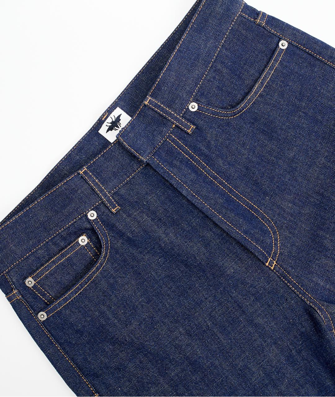 CHRISTIAN DIOR Синие хлопковые прямые джинсы, фото 3