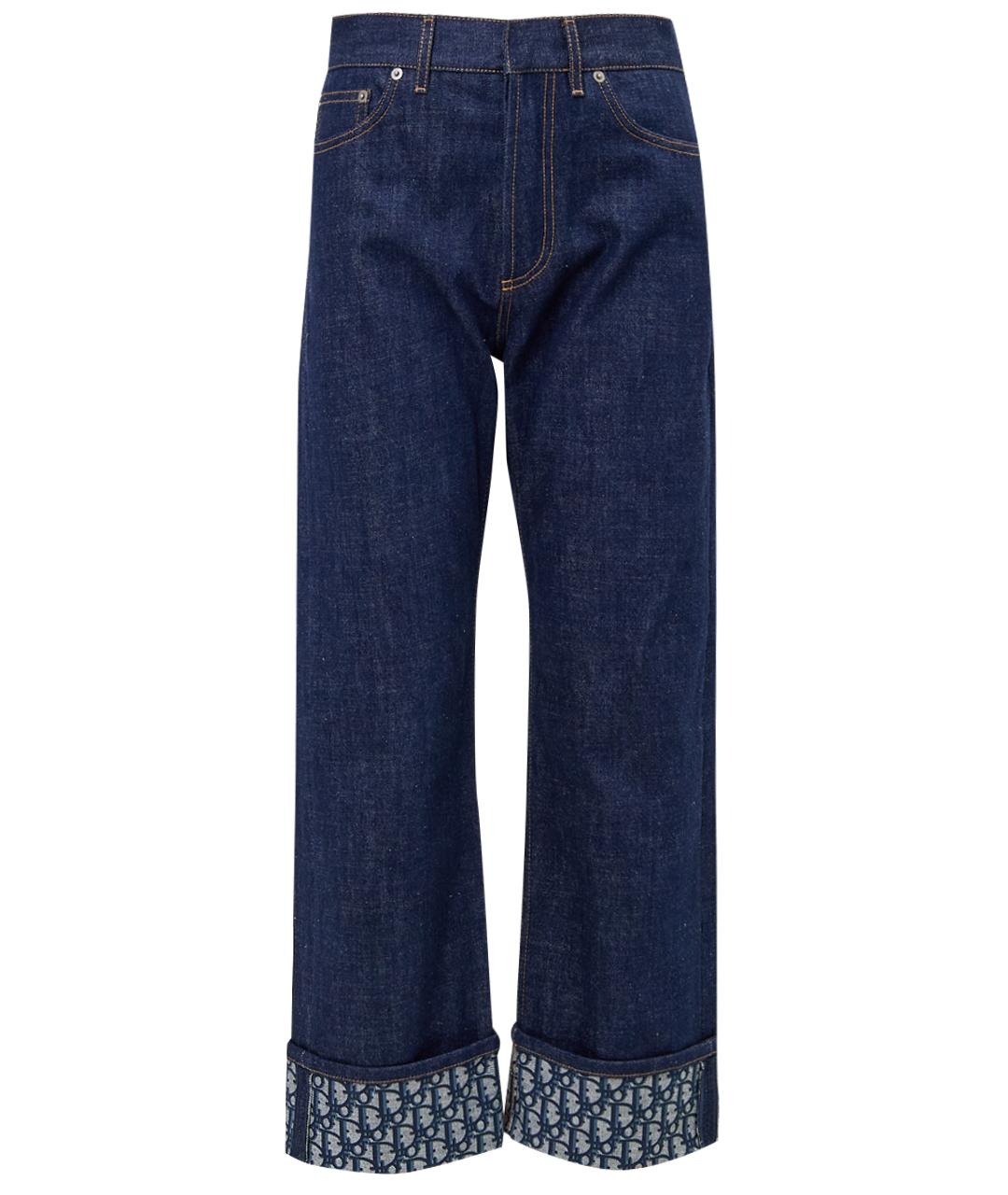 CHRISTIAN DIOR Синие хлопковые прямые джинсы, фото 1