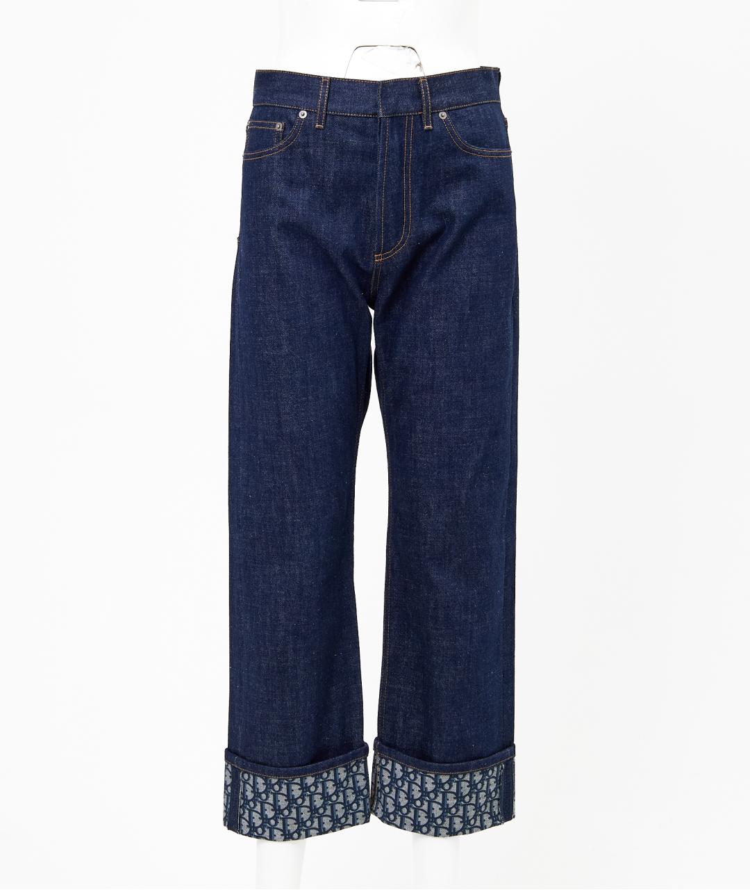 CHRISTIAN DIOR Синие хлопковые прямые джинсы, фото 7
