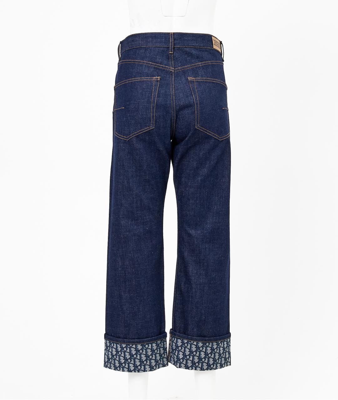 CHRISTIAN DIOR Синие хлопковые прямые джинсы, фото 2