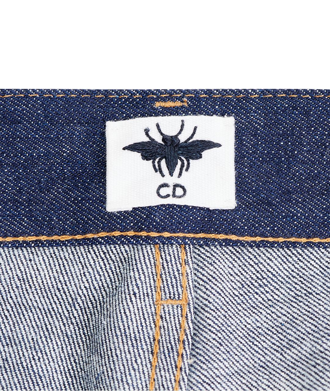 CHRISTIAN DIOR Синие хлопковые прямые джинсы, фото 9