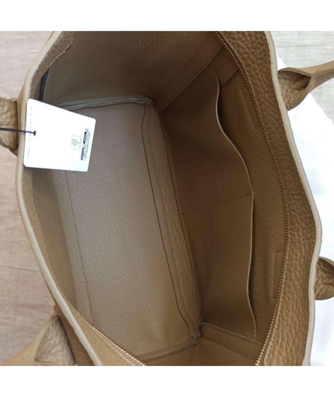 FURLA Бежевая кожаная сумка тоут, фото 5