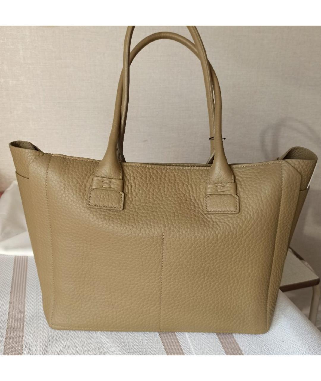 FURLA Бежевая кожаная сумка тоут, фото 4