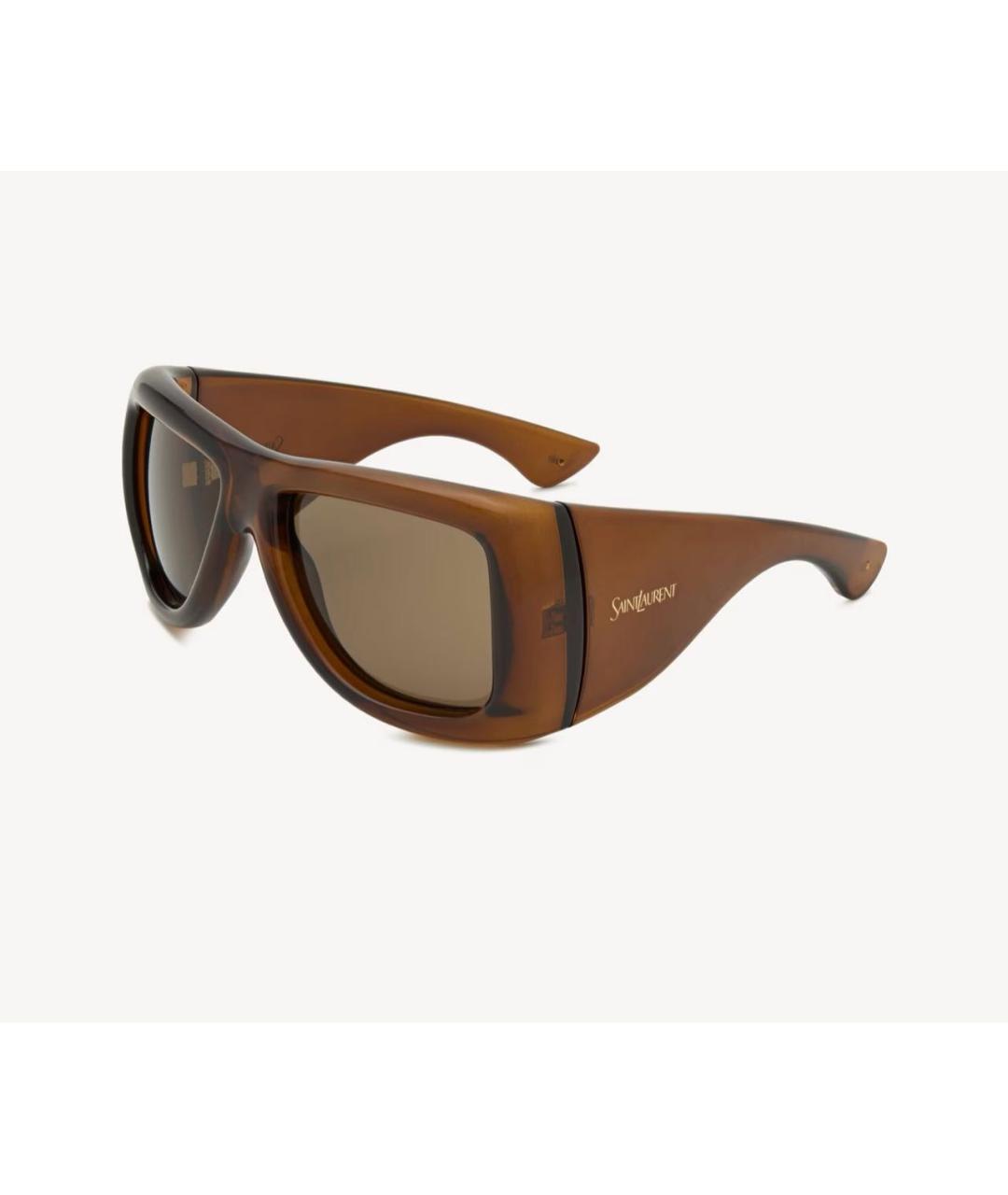 SAINT LAURENT Коричневые солнцезащитные очки, фото 1