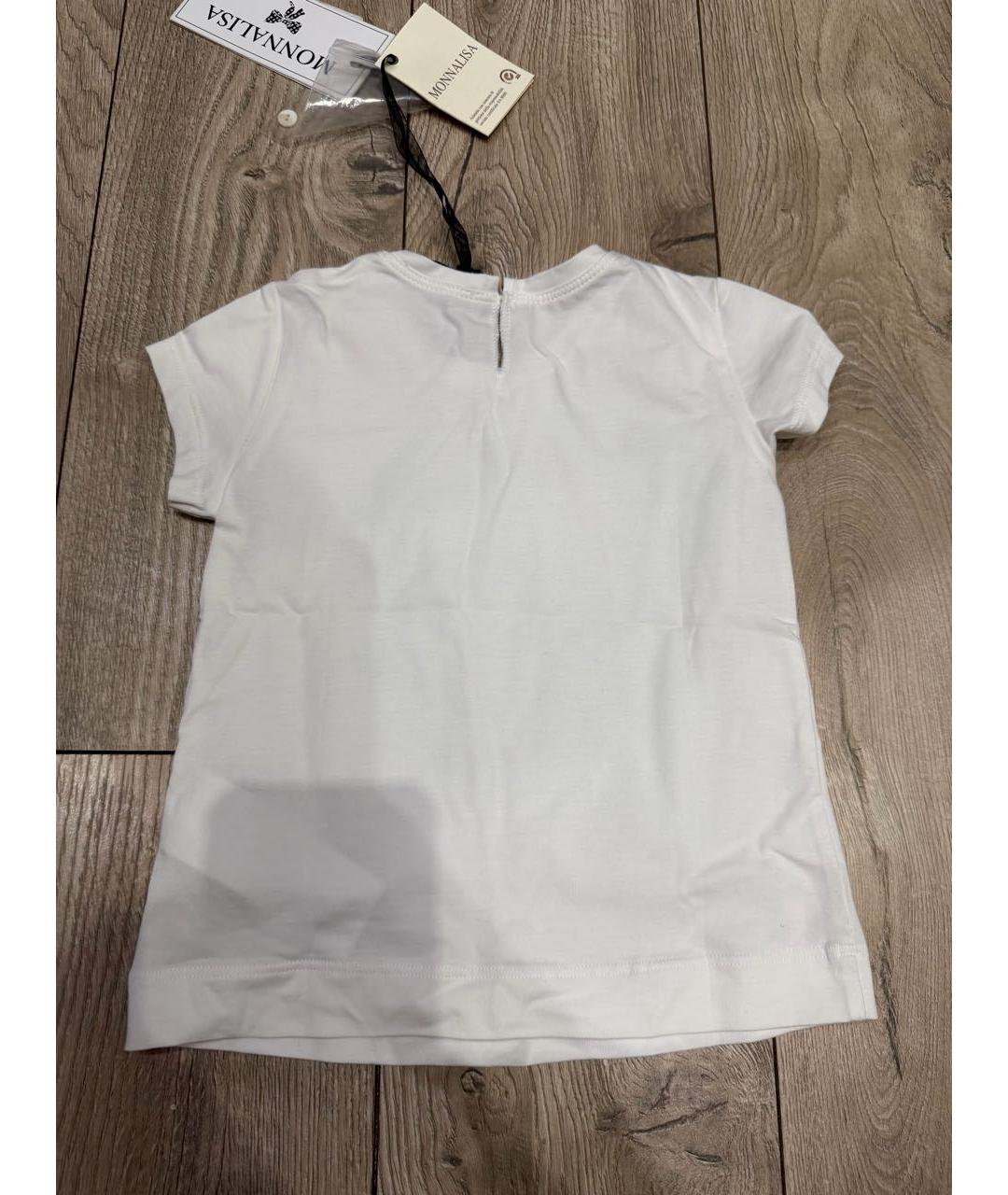 MONNALISA Белый хлопковый футболка / топ, фото 3