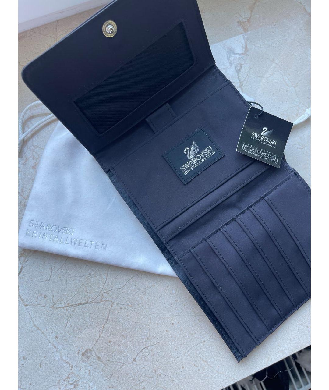 SWAROVSKI Черный полиуретановый кошелек, фото 2