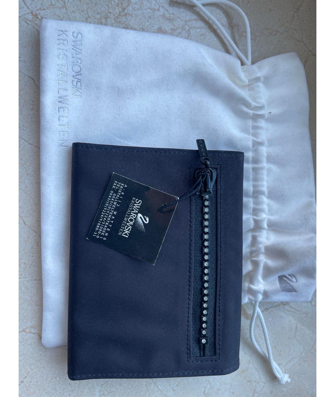 SWAROVSKI Черный полиуретановый кошелек, фото 4