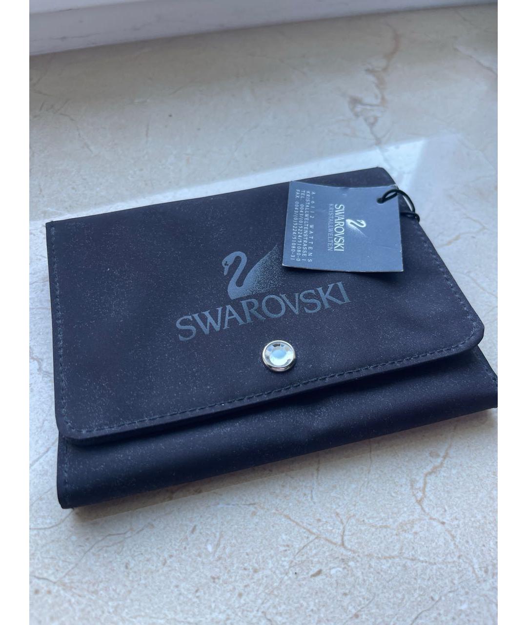 SWAROVSKI Черный полиуретановый кошелек, фото 5