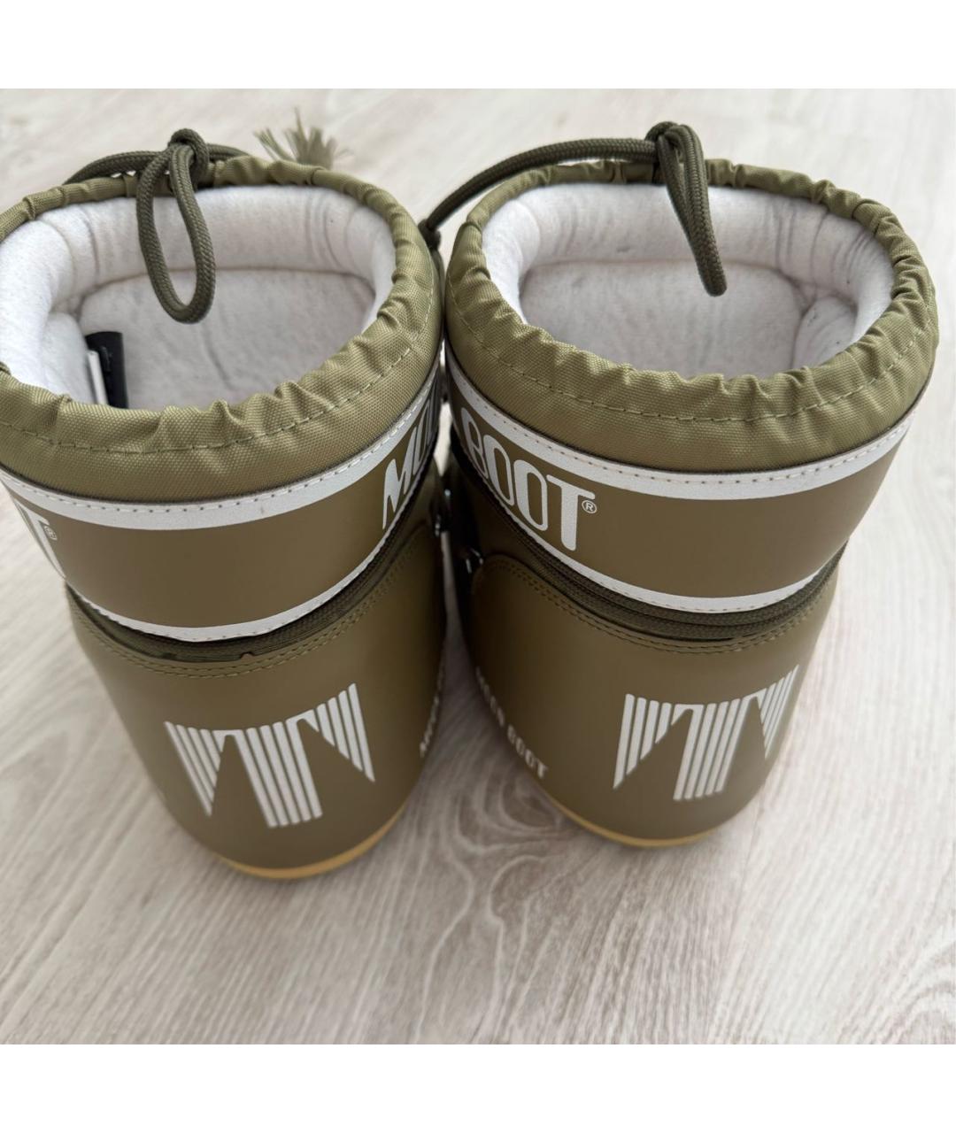 MOON BOOT Хаки текстильные ботинки, фото 3