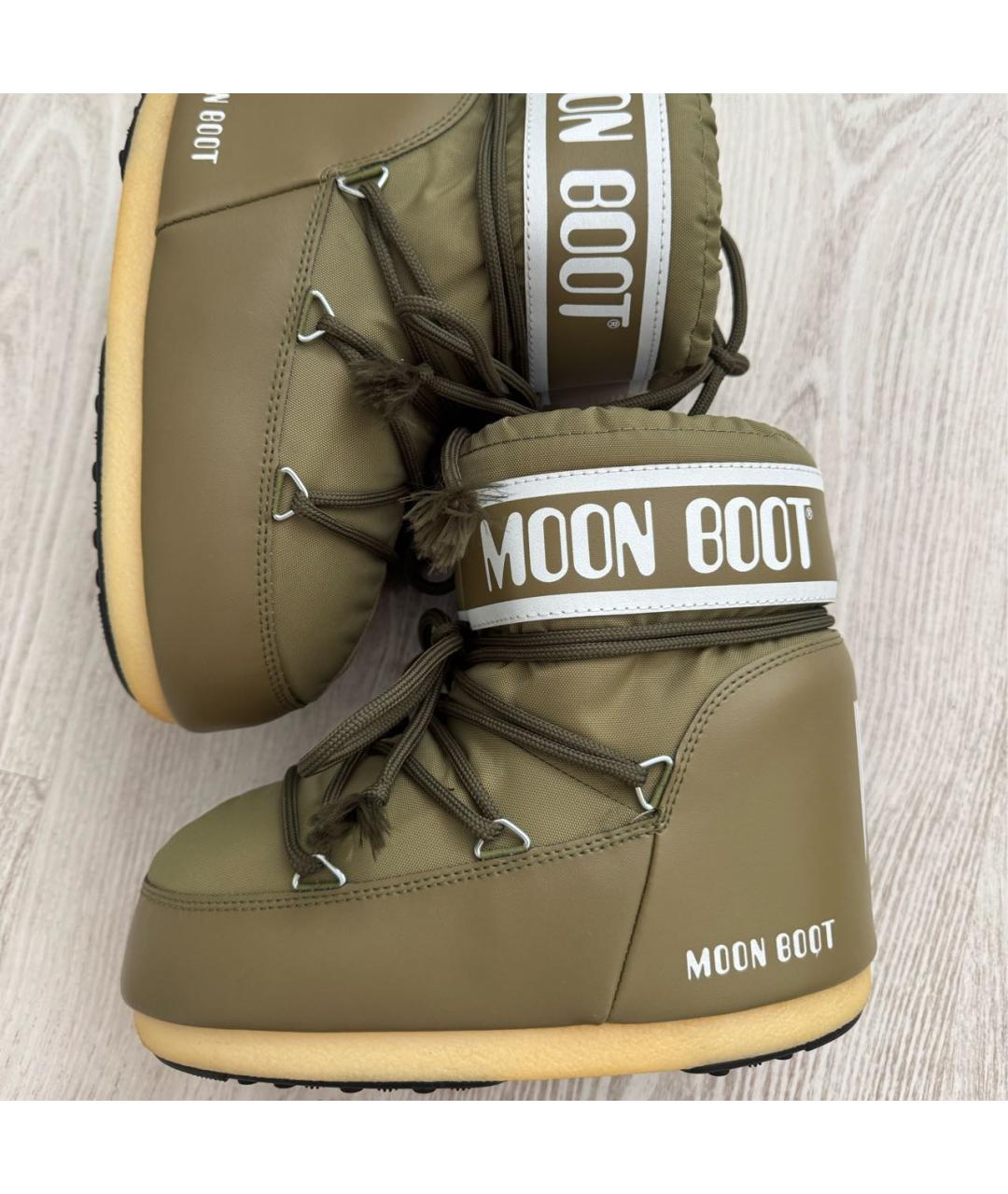 MOON BOOT Хаки текстильные ботинки, фото 7