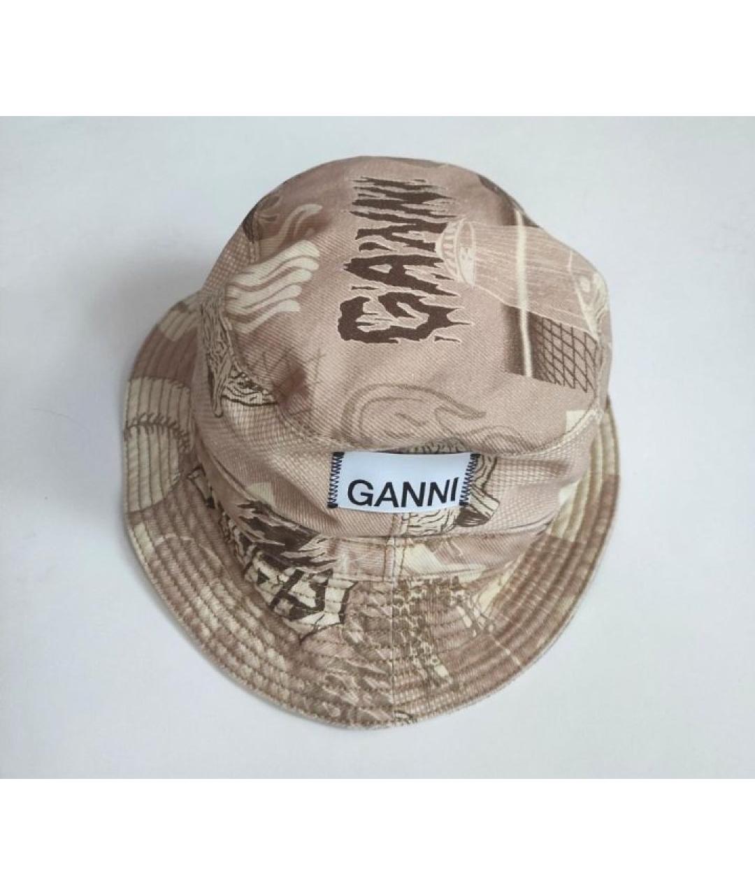 GANNI Бежевая хлопковая панама, фото 2