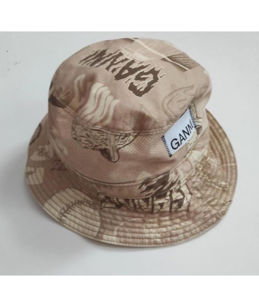 GANNI Бежевая хлопковая панама, фото 4