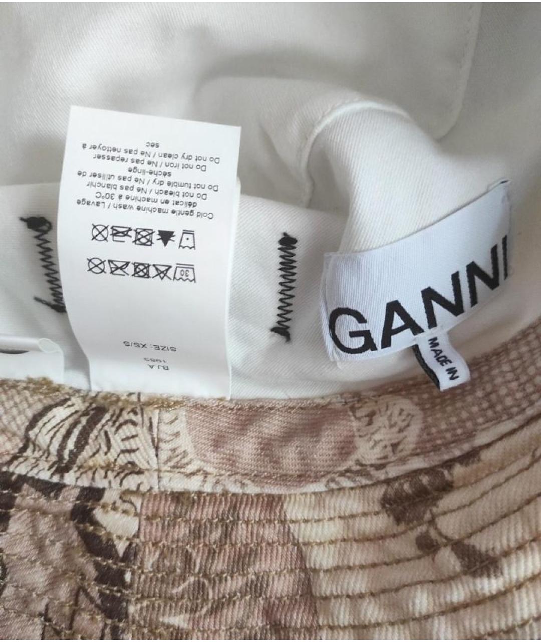 GANNI Бежевая хлопковая панама, фото 6