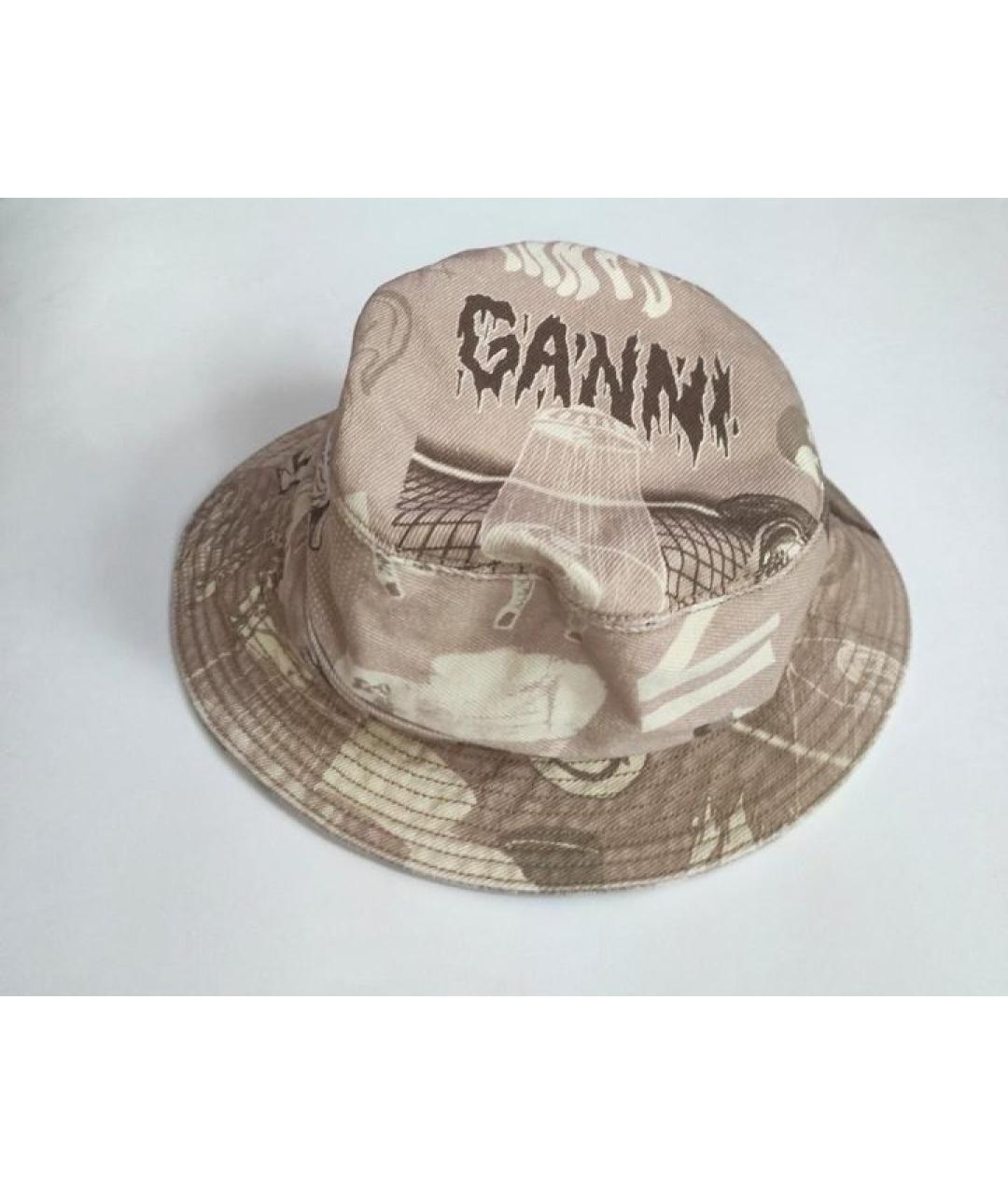 GANNI Бежевая хлопковая панама, фото 3