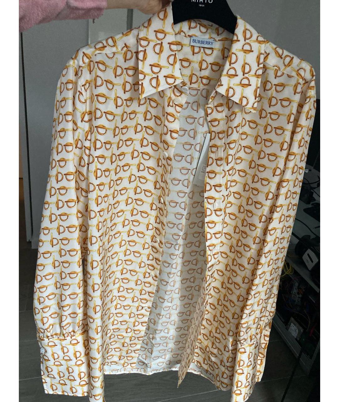 BURBERRY Мульти шелковая блузы, фото 7