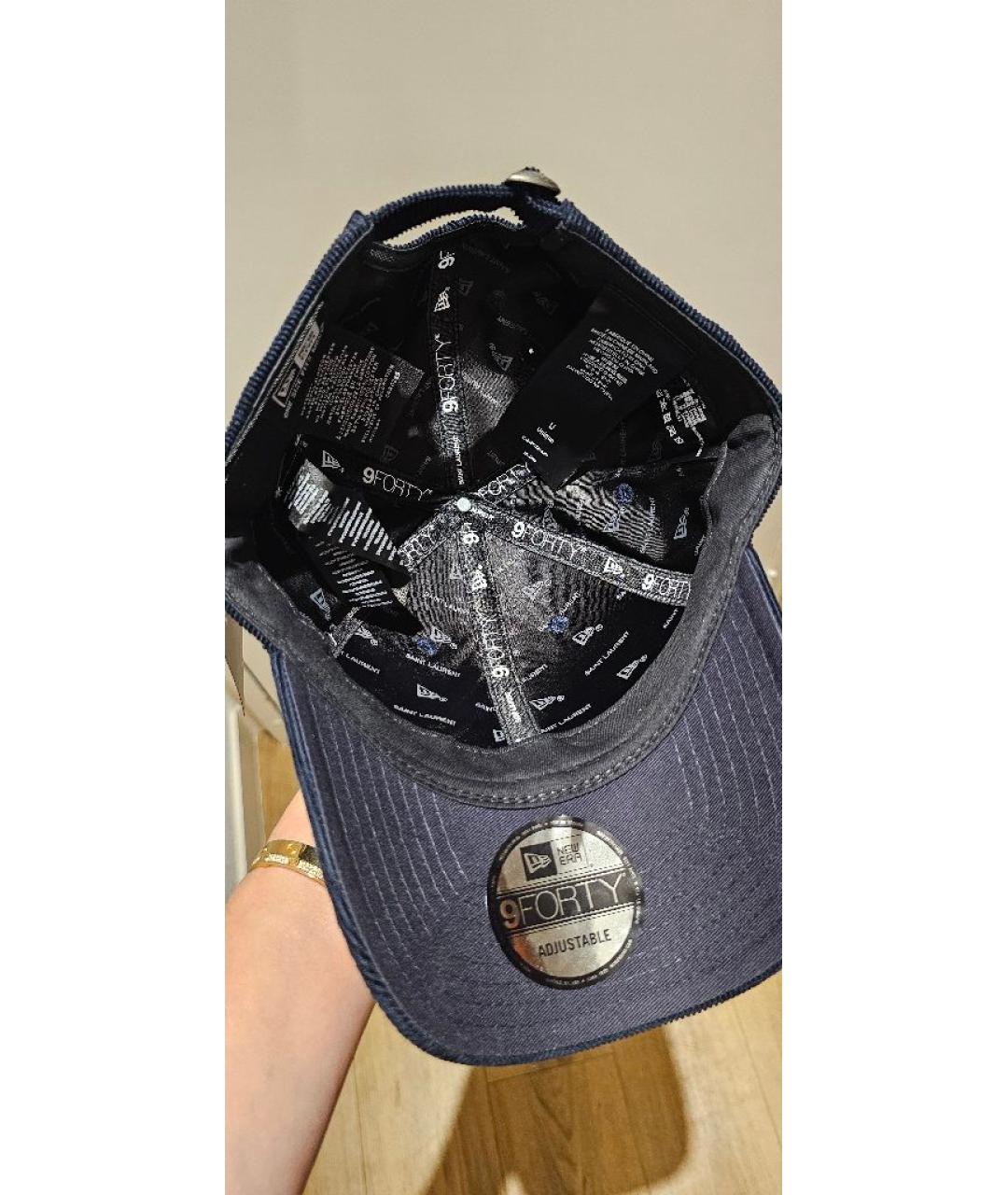 SAINT LAURENT Темно-синяя кепка, фото 5