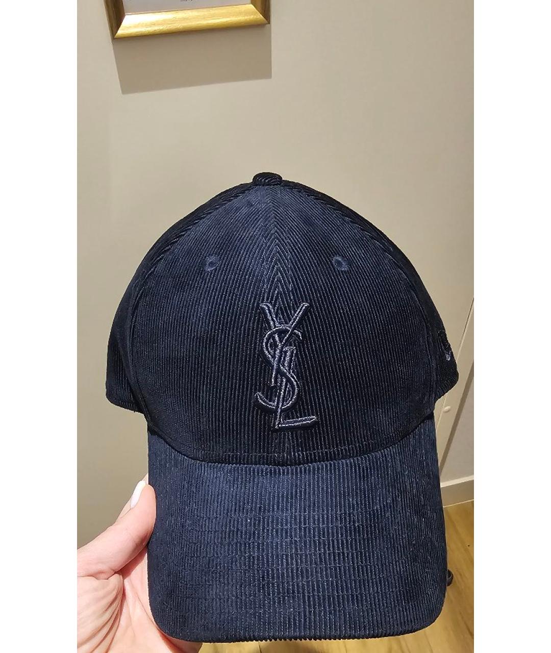 SAINT LAURENT Темно-синяя кепка, фото 4