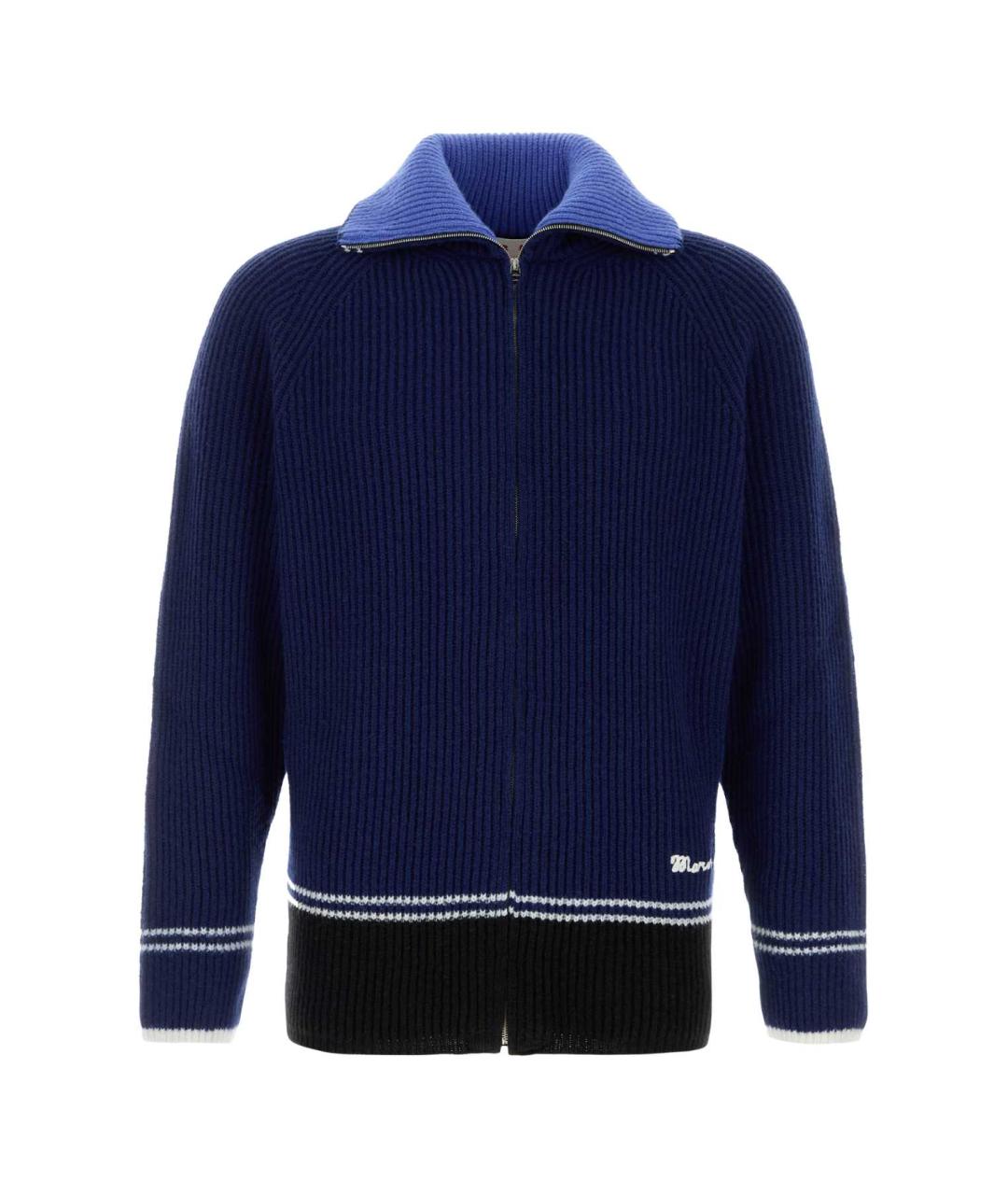 MARNI Синий шерстяной кардиган, фото 1