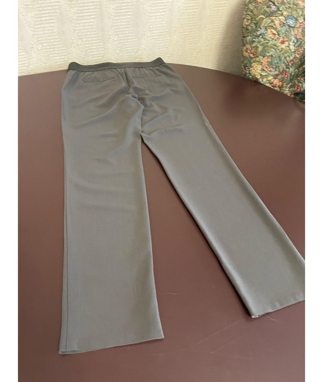 ARMANI COLLEZIONI Коричневые шерстяные брюки узкие, фото 5