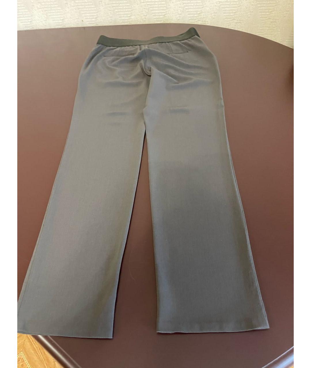 ARMANI COLLEZIONI Коричневые шерстяные брюки узкие, фото 3