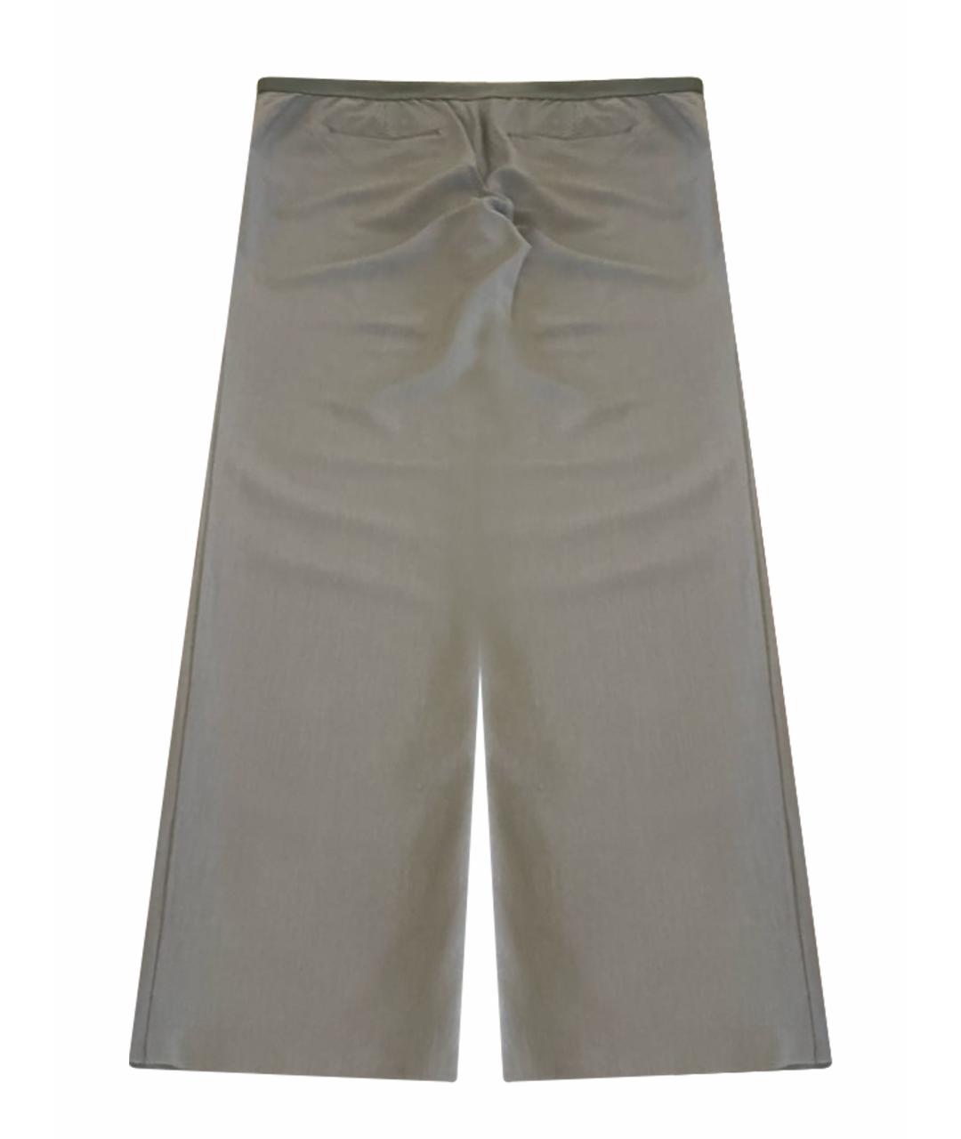 ARMANI COLLEZIONI Коричневые шерстяные брюки узкие, фото 1