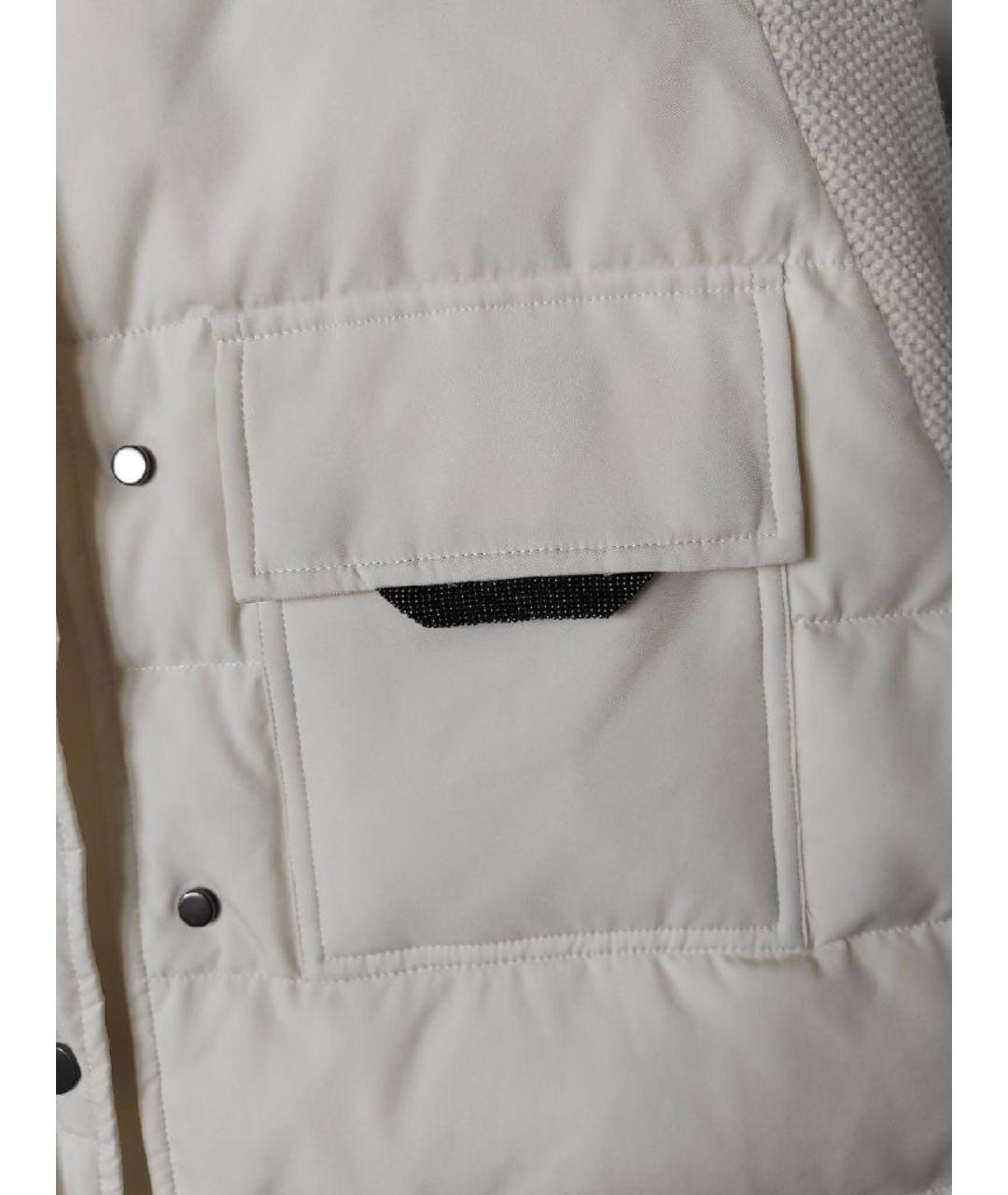 BRUNELLO CUCINELLI Бежевый шерстяной пуховик, фото 4