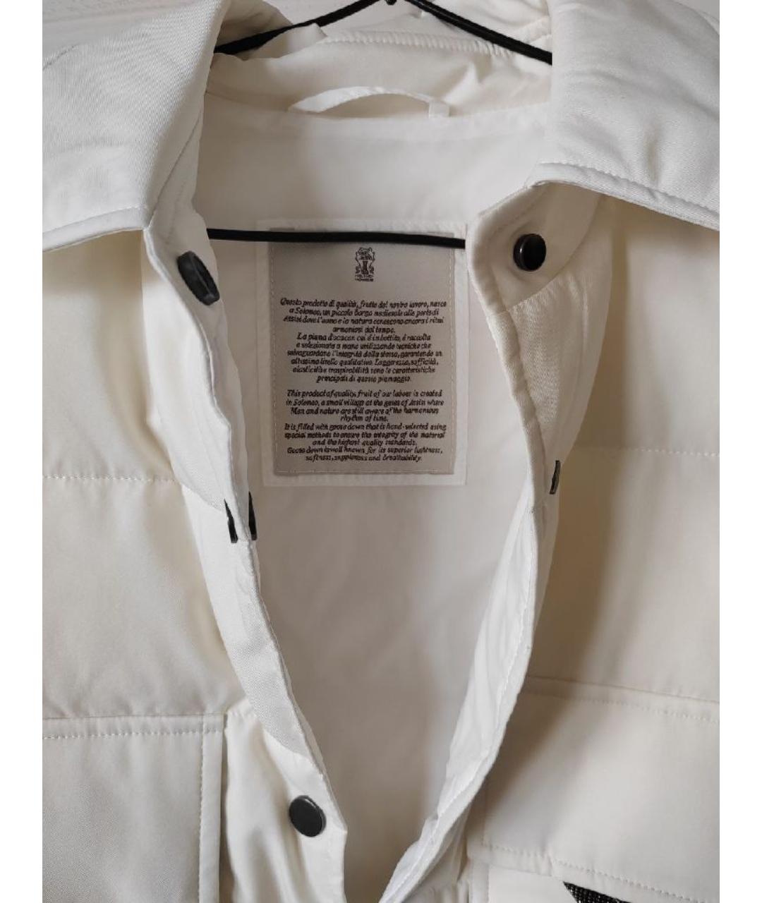 BRUNELLO CUCINELLI Бежевый шерстяной пуховик, фото 3