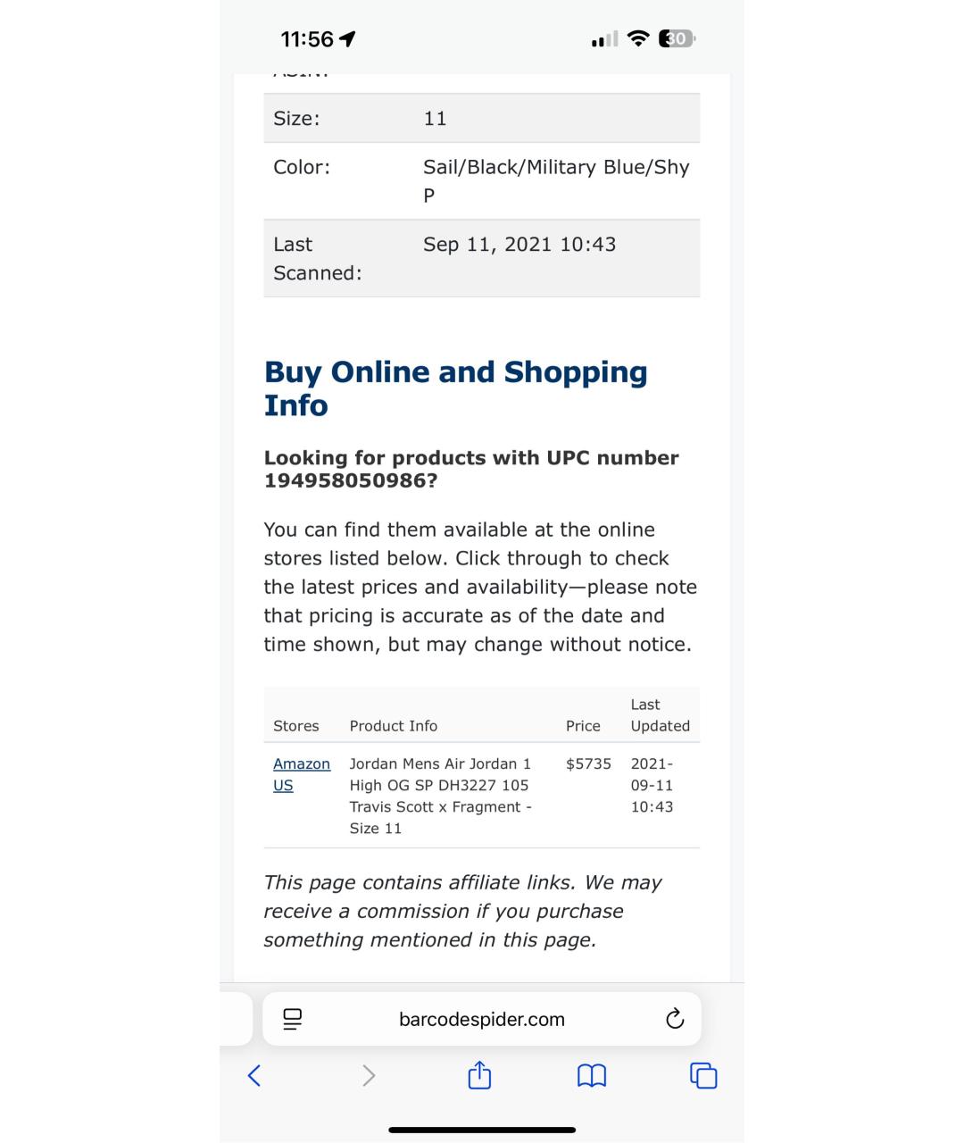 CACTUS JACK BY TRAVIS SCOTT Синие кожаные высокие кроссовки / кеды, фото 7