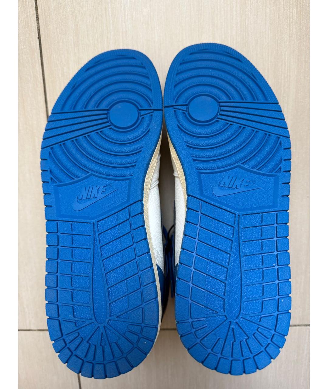 CACTUS JACK BY TRAVIS SCOTT Синие кожаные высокие кроссовки / кеды, фото 5