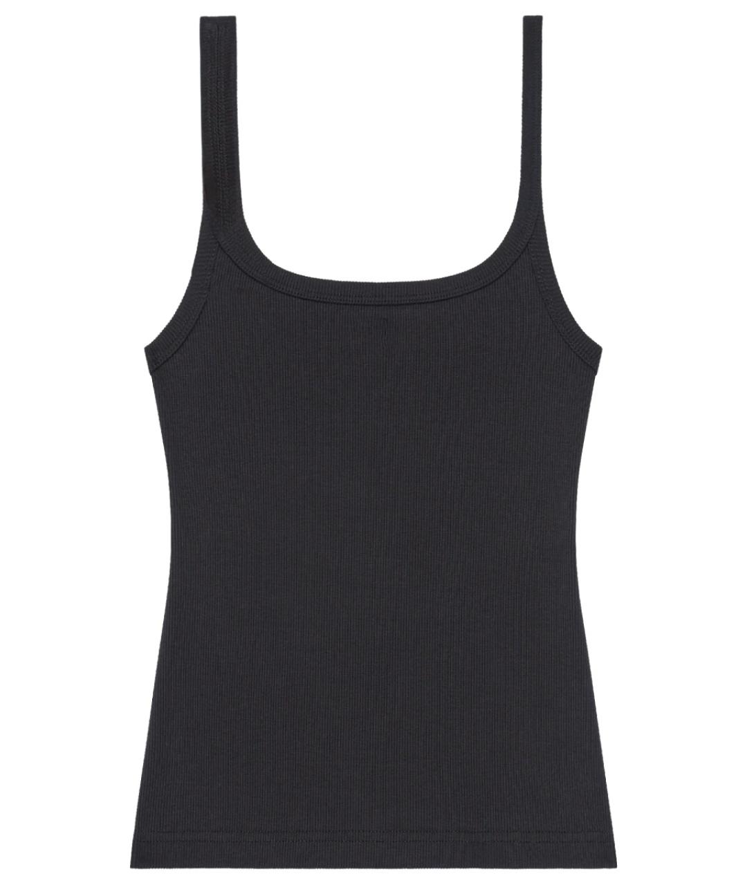 COURREGES Черная хлопковая майка, фото 2