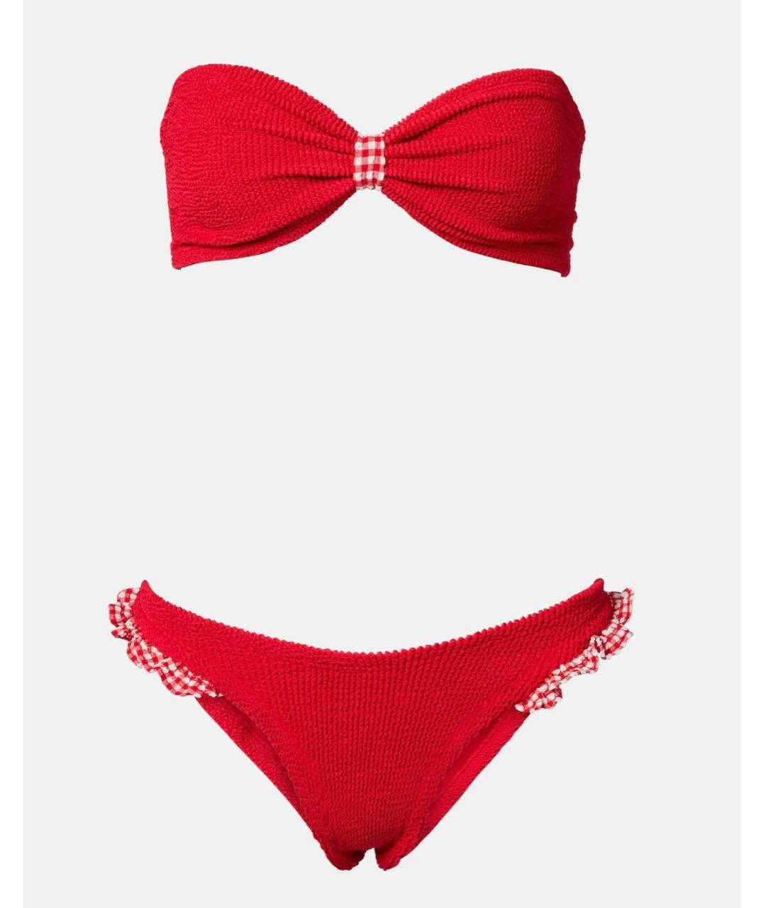 HUNZA G Красный полиамидовый купальник, фото 6