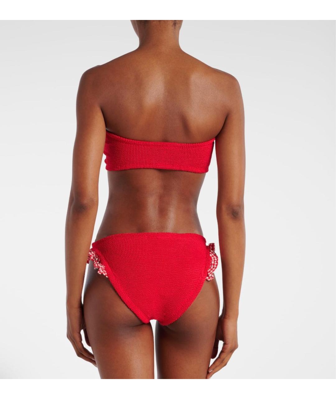 HUNZA G Красный полиамидовый купальник, фото 5